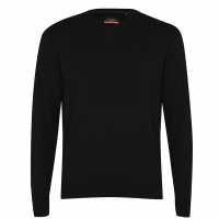 Pierre Cardin Плетен Мъжки Пуловер V Neck Knit Jumper Mens Black Мъжки пуловери и жилетки