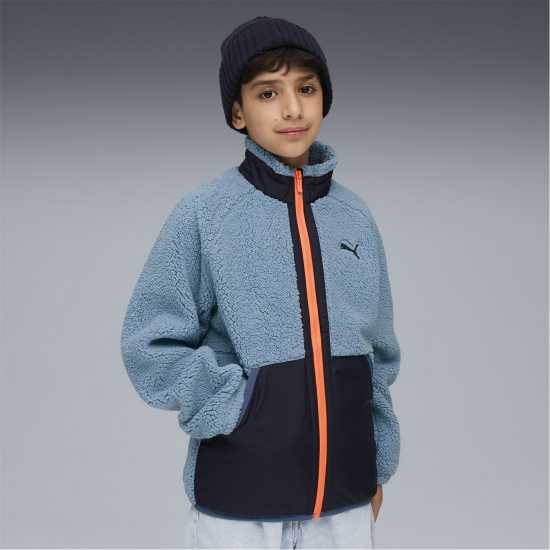 Puma Unisex Kids' Hybrid Sherpa Full Zip Fleece Puma Unisex Kids' Hybrid Sherpa Full Zip Fleece