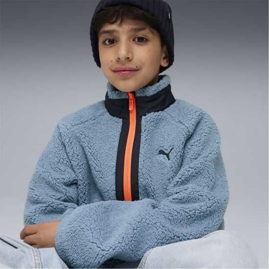 Puma Unisex Kids' Hybrid Sherpa Full Zip Fleece Puma Unisex Kids' Hybrid Sherpa Full Zip Fleece