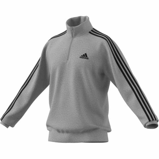 Мъжки полар Adidas Мъжко Горнище С Цип 3 Stripe Zip Top Mens Средно сиво/бяло Adidas Мъжко Горнище С Цип 3 Stripe Zip Top Mens Средно сиво/бяло Мъжки полар