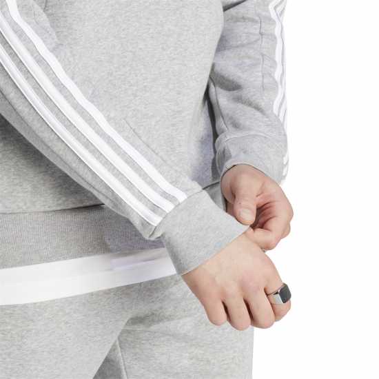 Мъжки полар Adidas Мъжко Горнище С Цип 3 Stripe Zip Top Mens Средно сиво/бяло Adidas Мъжко Горнище С Цип 3 Stripe Zip Top Mens Средно сиво/бяло Мъжки полар