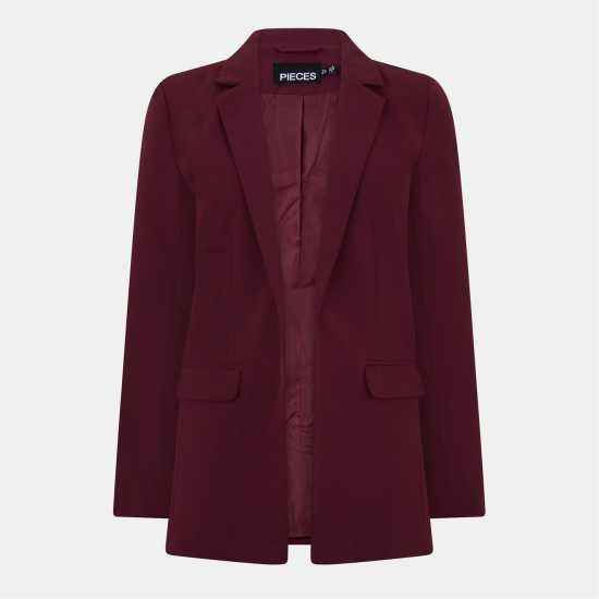 Pieces Wool Blazer Вино Грозе 
