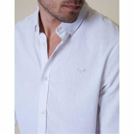 Threadbare Ls Shrt Bale Sn54 Бяло Мъжки ризи