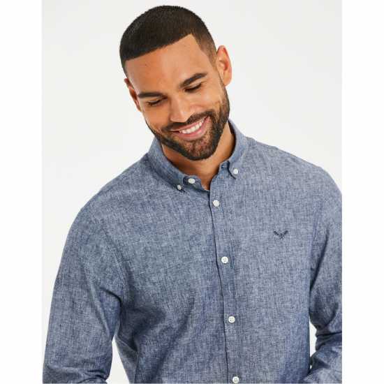 Threadbare Ls Shrt Bale Sn54 Деним Син Мъжки ризи