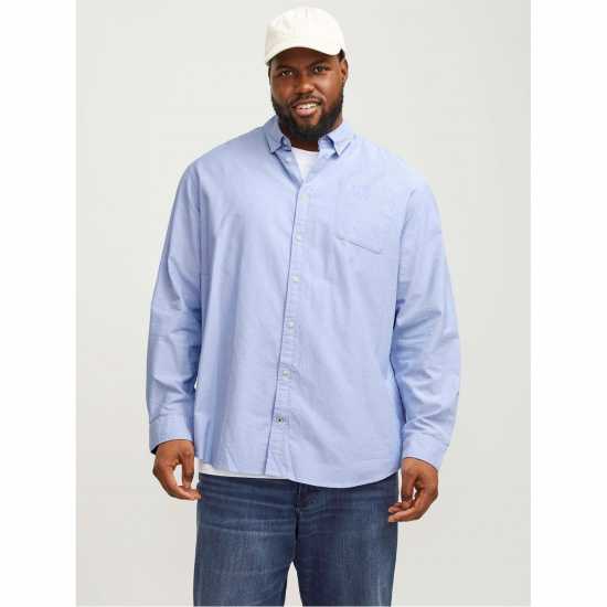 Jack And Jones Jack + Oxford Shrt L Sn63 Cashmere Blue 