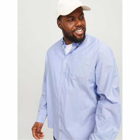 Jack And Jones Jack + Oxford Shrt L Sn63 Cashmere Blue 