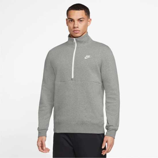Nike Half Zip Sweater Grey/White - Мъжки полар