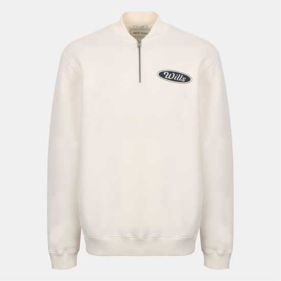 Jack Wills Americano Quarter Zip Sn54 Bone White Jack Wills Americano Quarter Zip Sn54 Bone White