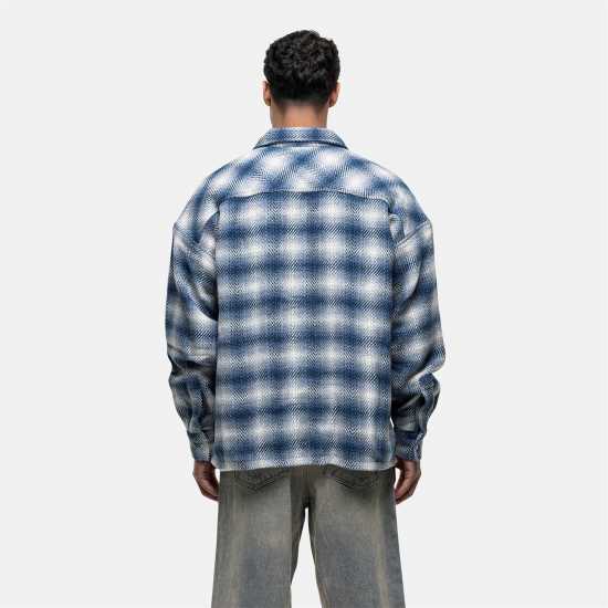 Мъжки ризи Good For Nothing Check Heavy Overshirt Синьо Good For Nothing Check Heavy Overshirt Синьо Мъжки ризи
