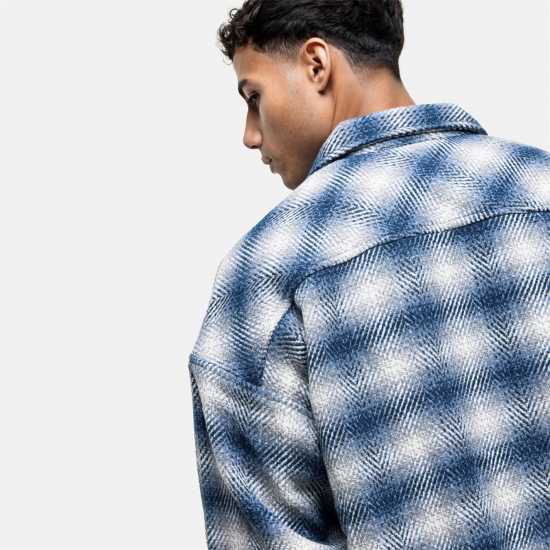 Мъжки ризи Good For Nothing Check Heavy Overshirt Синьо Good For Nothing Check Heavy Overshirt Синьо Мъжки ризи