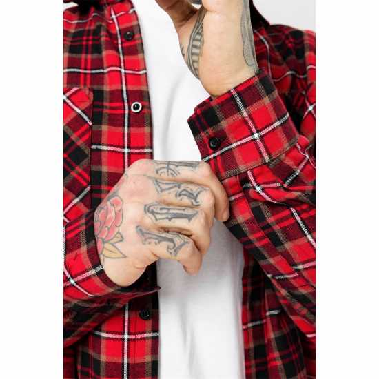 Фланелена Риза Check Flannel Shirt Red  