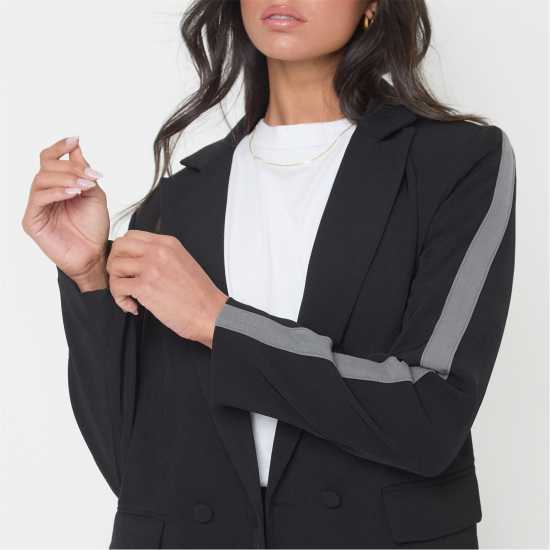 Side Stripe Soft Woven Blazer Side Stripe Soft Woven Blazer