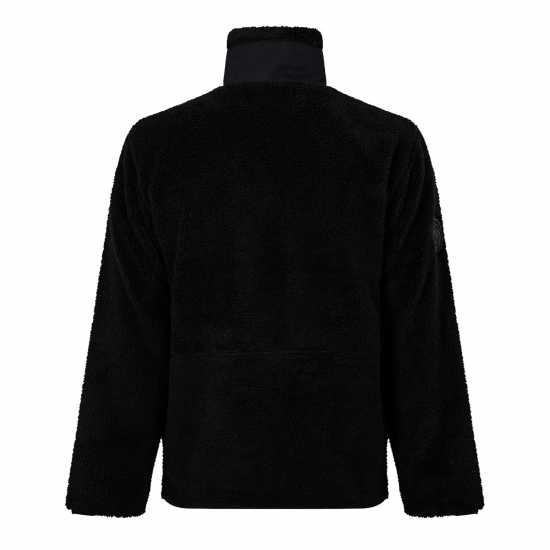 Pretty Green Men's Wonderwall Borg Fleece Zip Up Top Черно Мъжки полар