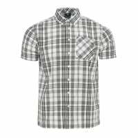 Карирана Мъжка Риза Giorgio Short Sleeve Check Shirt Mens White Check Мъжки ризи