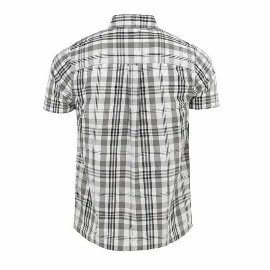 Карирана Мъжка Риза Giorgio Short Sleeve Check Shirt Mens White Check Мъжки ризи