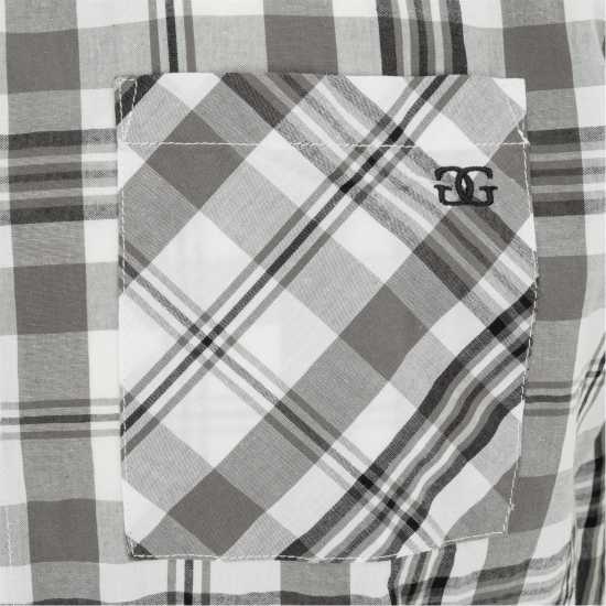 Карирана Мъжка Риза Giorgio Short Sleeve Check Shirt Mens White Check Мъжки ризи