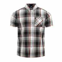 Карирана Мъжка Риза Giorgio Short Sleeve Check Shirt Mens Black Check Мъжки ризи