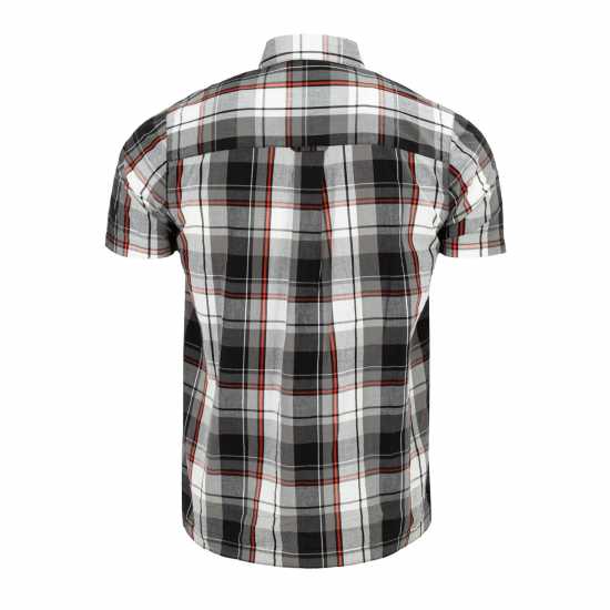 Карирана Мъжка Риза Giorgio Short Sleeve Check Shirt Mens Black Check Мъжки ризи