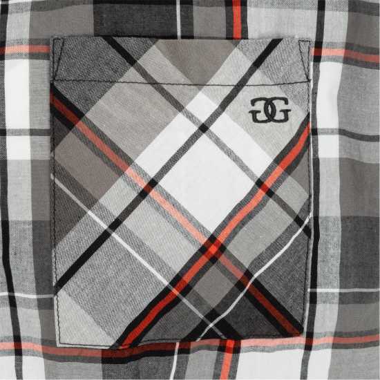 Карирана Мъжка Риза Giorgio Short Sleeve Check Shirt Mens Black Check Мъжки ризи