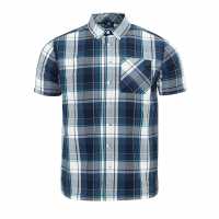 Карирана Мъжка Риза Giorgio Short Sleeve Check Shirt Mens Navy Check Мъжки ризи