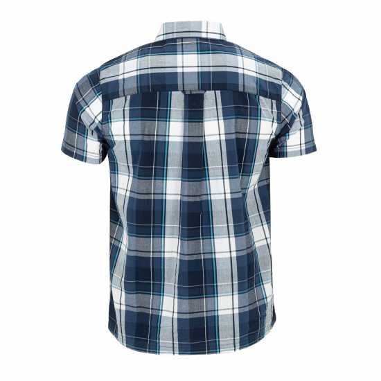 Карирана Мъжка Риза Giorgio Short Sleeve Check Shirt Mens Navy Check Мъжки ризи