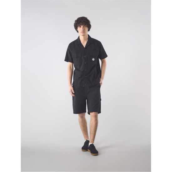 Pretty Green Pg Stamford Cubancol Sn53 Черно Мъжки ризи