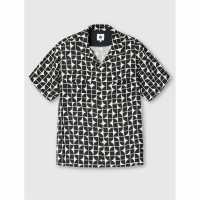 Pretty Green Pg Bauhaus Cuban Col Sn53 Черно Мъжки ризи