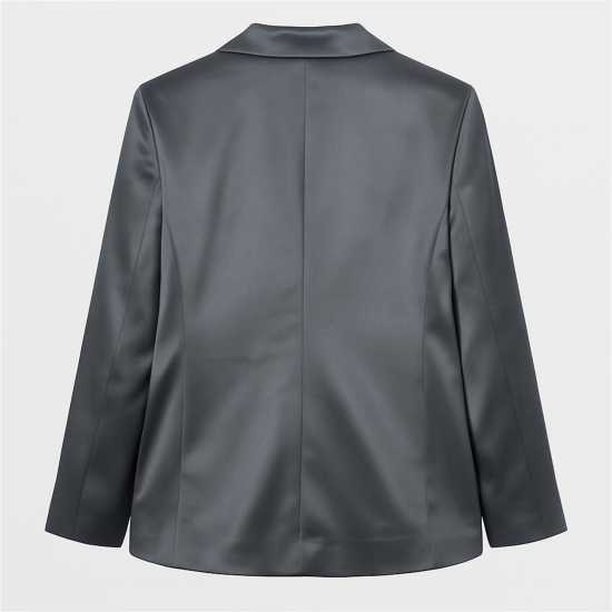 I Saw It First Satin Blazer Grey 