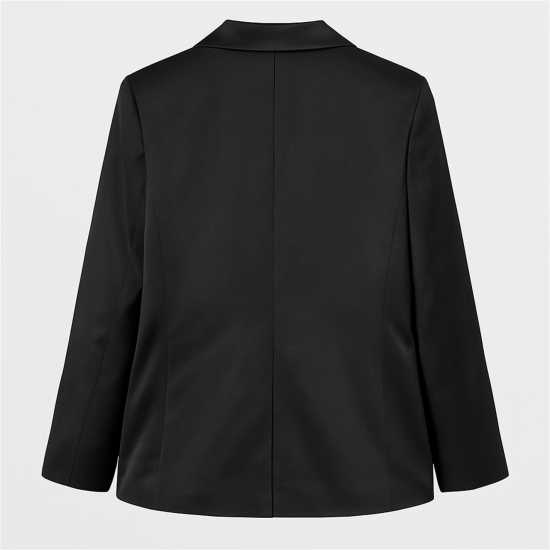 I Saw It First Satin Blazer Black 