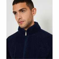 Threadbare Full Zip Borg Fleece Navy 