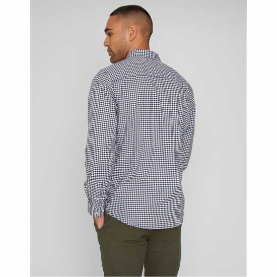 Мъжка Риза Дълъг Ръкав Nicce Check Cotton Long Sleeve Shirt Mens Интер Нейви Мъжки ризи