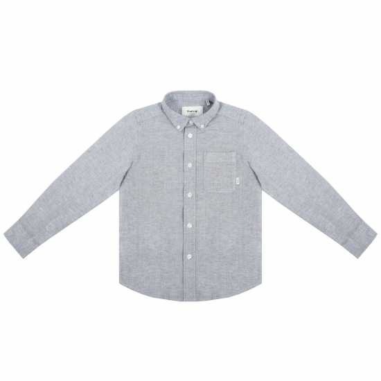 Firetrap Long-Sleeve Oxford Shirt Сиво Firetrap Long-Sleeve Oxford Shirt Сиво