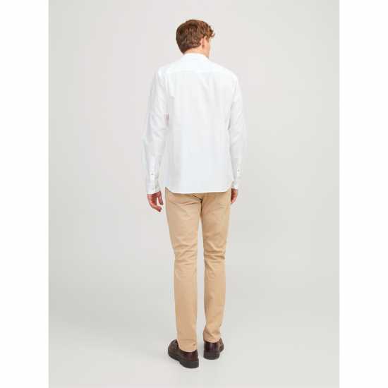 Мъжки ризи Jack And Jones Long Sleeve Linen Shirt Бяло Jack And Jones Long Sleeve Linen Shirt Бяло Мъжки ризи