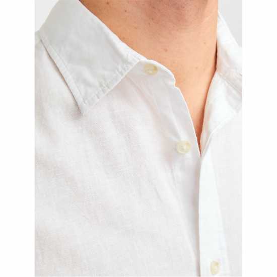 Мъжки ризи Jack And Jones Long Sleeve Linen Shirt Бяло Jack And Jones Long Sleeve Linen Shirt Бяло Мъжки ризи