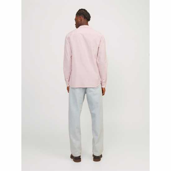 Jack And Jones Long Sleeve Linen Shirt Розова нектар Мъжки ризи