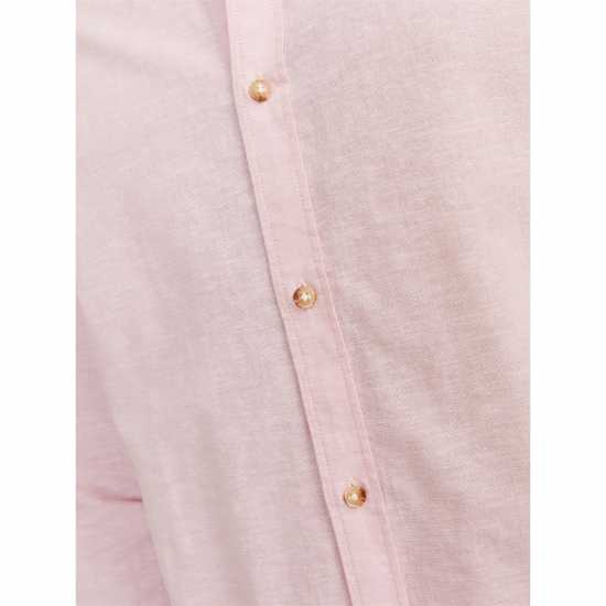 Jack And Jones Long Sleeve Linen Shirt Розова нектар Мъжки ризи