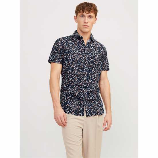 Мъжки ризи Мъжка Риза Къс Ръкав Jack And Jones Floral Print Short Sleeve Shirt Mens Мъжка Риза Къс Ръкав Jack And Jones Floral Print Short Sleeve Shirt Mens Мъжки ризи