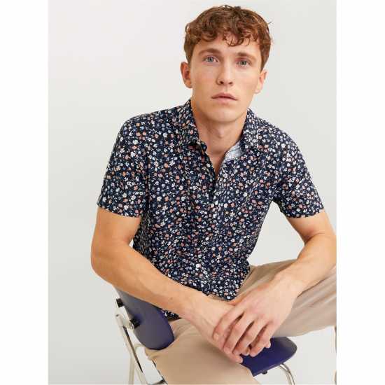 Мъжки ризи Мъжка Риза Къс Ръкав Jack And Jones Floral Print Short Sleeve Shirt Mens Мъжка Риза Къс Ръкав Jack And Jones Floral Print Short Sleeve Shirt Mens Мъжки ризи