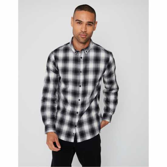 Мъжки ризи Карирана Дамска Риза Threadbare Check Shirt Черно Карирана Дамска Риза Threadbare Check Shirt Черно Мъжки ризи