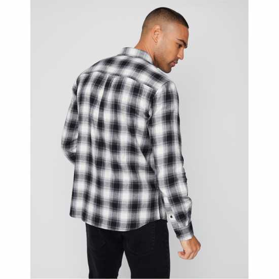 Мъжки ризи Карирана Дамска Риза Threadbare Check Shirt Черно Карирана Дамска Риза Threadbare Check Shirt Черно Мъжки ризи
