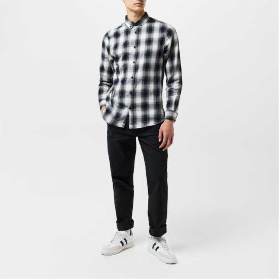 Мъжки ризи Карирана Дамска Риза Threadbare Check Shirt Черно Карирана Дамска Риза Threadbare Check Shirt Черно Мъжки ризи