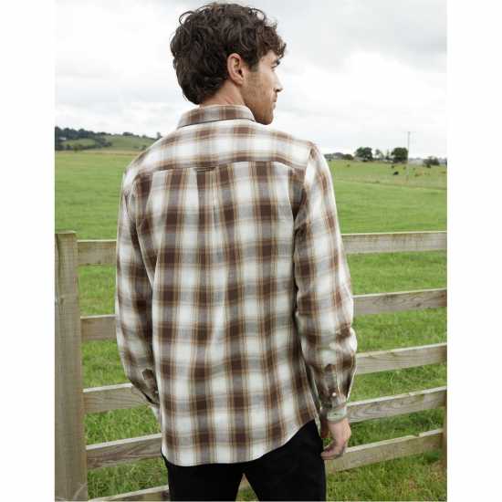 Мъжки ризи Карирана Дамска Риза Threadbare Check Shirt Шоколад Карирана Дамска Риза Threadbare Check Shirt Шоколад Мъжки ризи