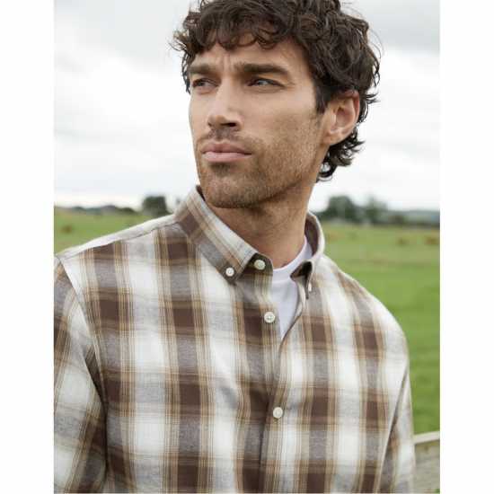 Мъжки ризи Карирана Дамска Риза Threadbare Check Shirt Шоколад Карирана Дамска Риза Threadbare Check Shirt Шоколад Мъжки ризи