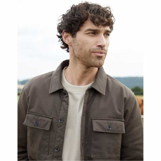 Мъжки ризи Threadbare Check Lined Shacket Mens Threadbare Check Lined Shacket Mens Мъжки ризи