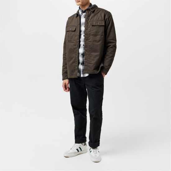 Мъжки ризи Threadbare Check Lined Shacket Mens Threadbare Check Lined Shacket Mens Мъжки ризи
