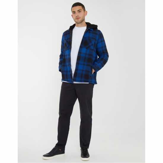 Threadbare Hooded Checked Shacket Mens  Мъжки ризи
