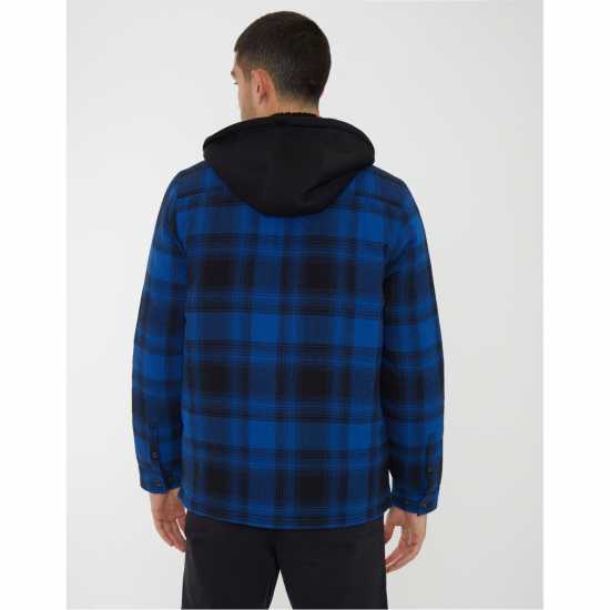 Threadbare Hooded Checked Shacket Mens  Мъжки ризи