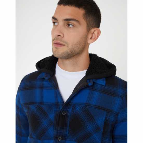 Threadbare Hooded Checked Shacket Mens  Мъжки ризи