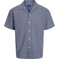 Карирана Мъжка Риза Jack And Jones Check Shirt Mens Небесен капитан Мъжки ризи