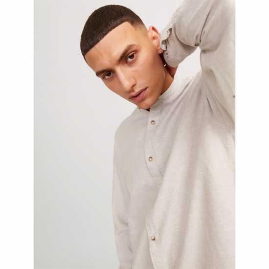 Jack And Jones Long-Sleeve Buttoned Linen Shirt Посуда Jack And Jones Long-Sleeve Buttoned Linen Shirt Посуда